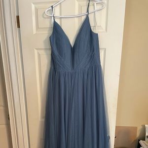Revelry Penelope Tulle Dress Dusty Blue